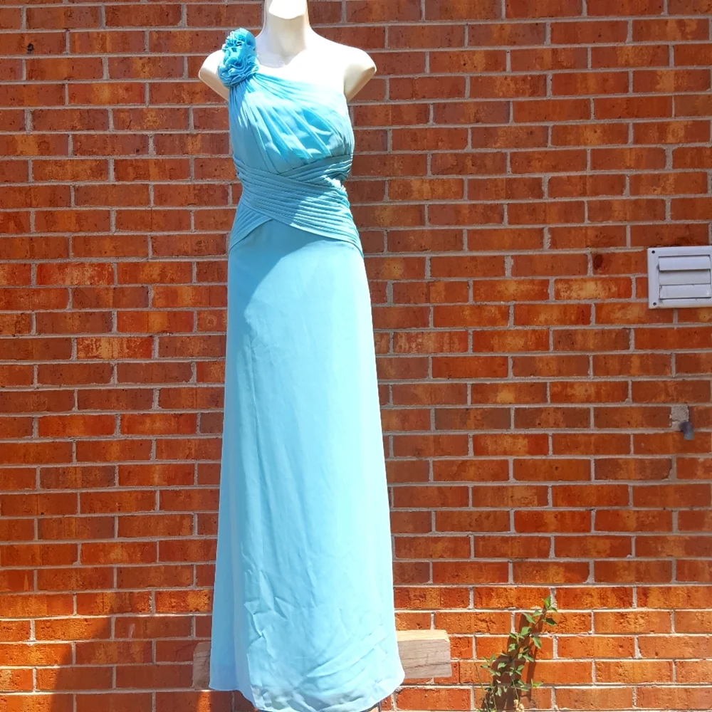 Floral Detailed One Shoulder Chiffon Dress DAVID'S  Spa - Picture 2 of 16